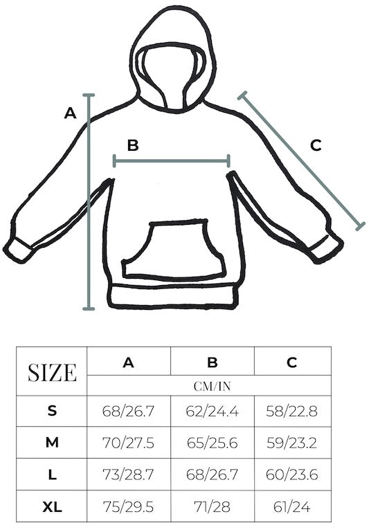 shop hoodie karlina's size chart