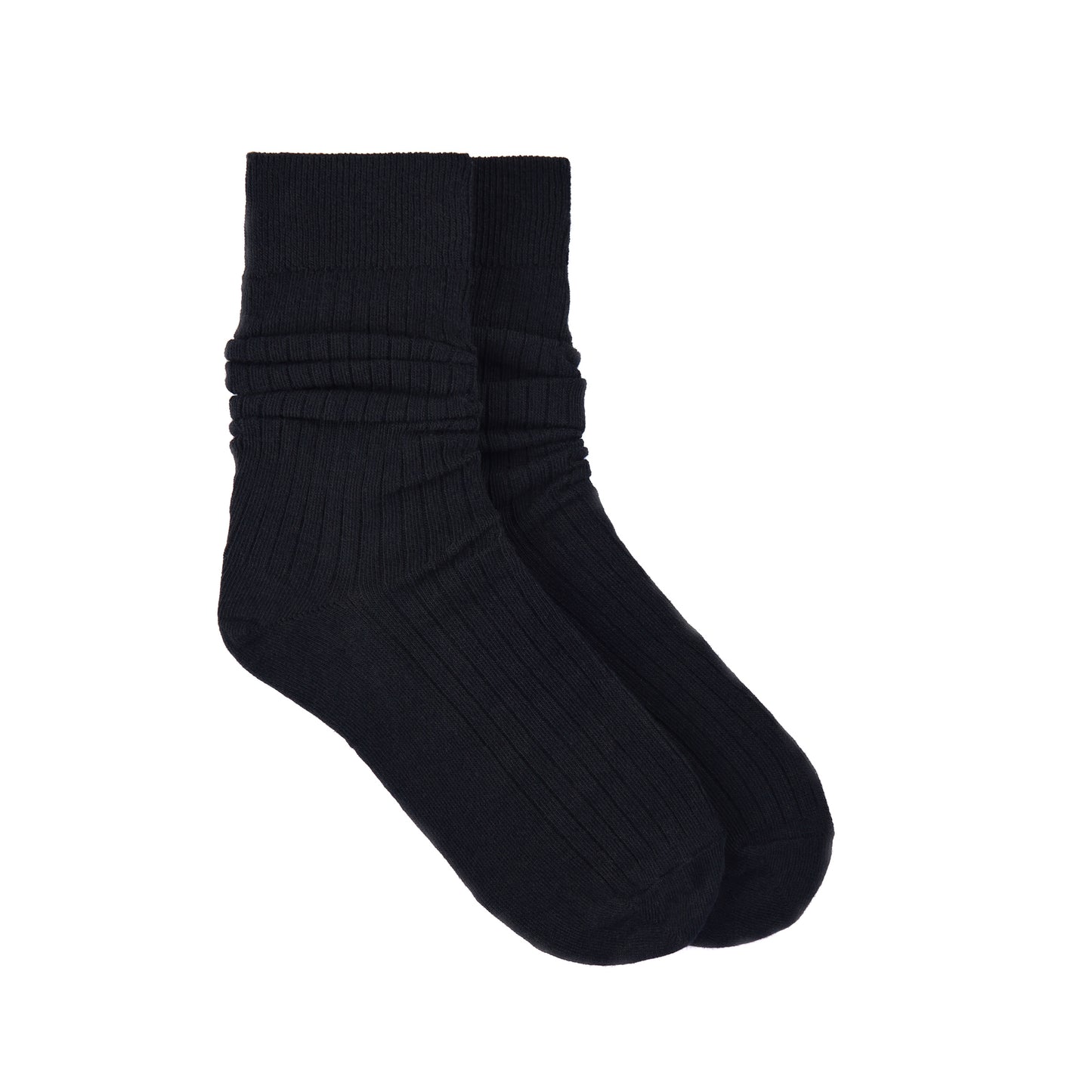 Ribbed Cotton Socks in Black